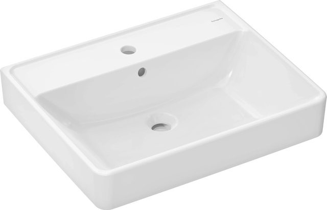 Hansgrohe Handwaschbecken Xanuia Q Weiß B/T: 60 x 48 cm mit Hahnloch und Überlauf - Bild 1