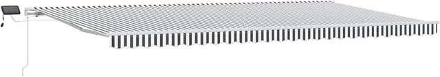 vidaXL Markise manuell mit LED in Anthrazit und Weiß, B: 600 cm, T: 300 cm - Bild 1