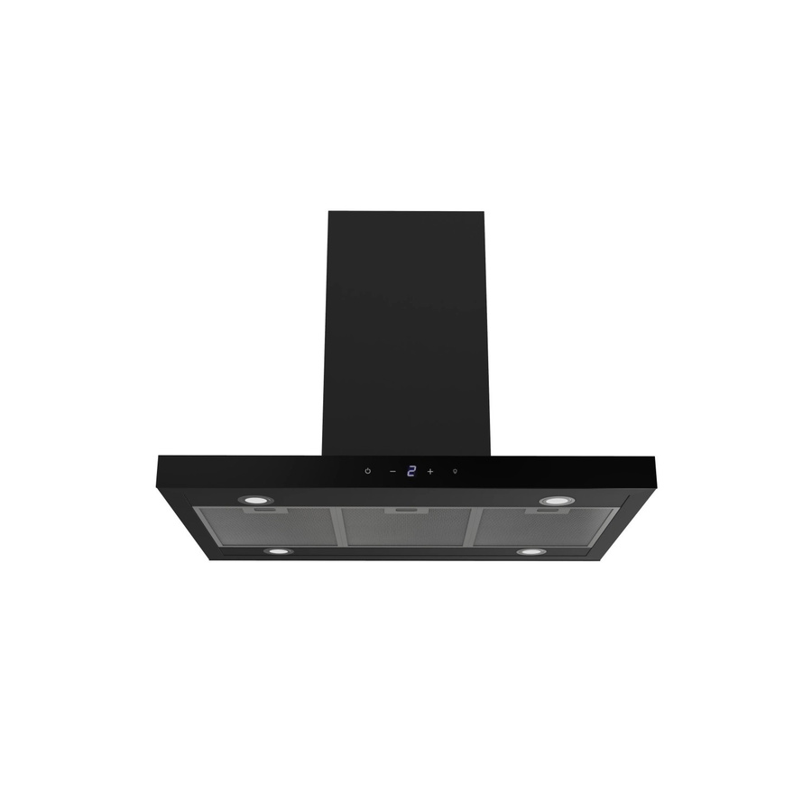 Respekta Inselhaube Cara mit Glasfront in Schwarz mit Ablufttechnologie B: 65 cm, T: 60 cm, H: 89,5 cm - Bild 2