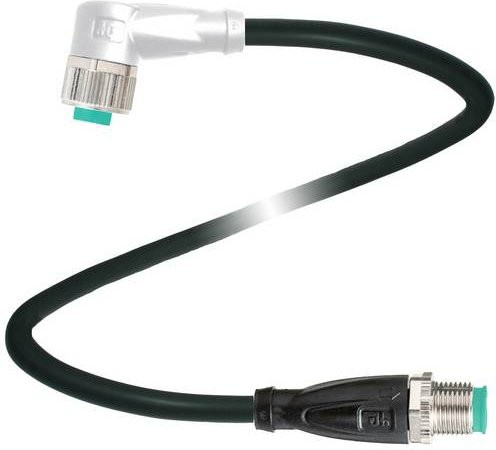 Pepperl+Fuchs 240784-100020 Sensor-Aktor-Steckverbinder konfektioniert, Farbe: Schwarz, Polzahl: 4, Kabellänge: 0,6 m - Bild 1