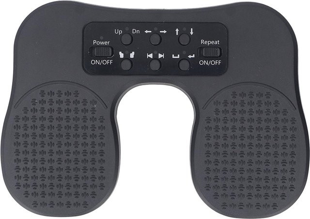 Fishine Musikblätterwender mit Fußpedal für Tablets und Smartphones, WLAN und Bluetooth, wiederaufladbar via USB-C, Schwarz - Bild 1