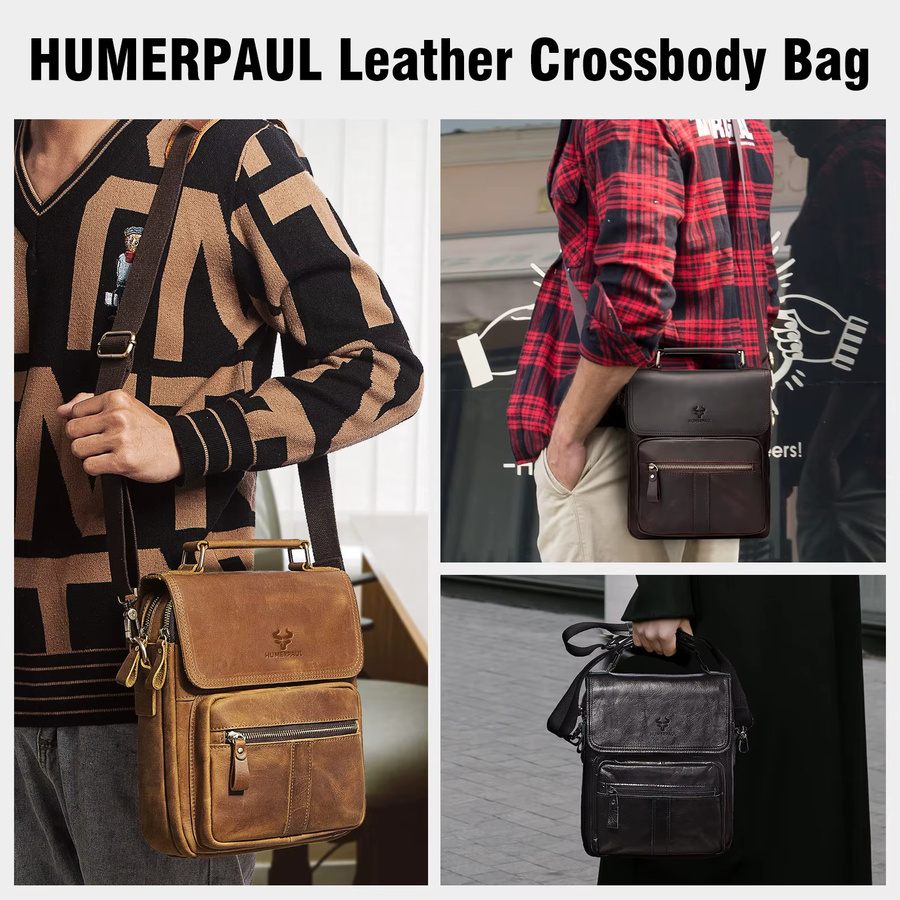 HUMERPAUL Messenger Handtasche, Rindsleder, Herren - Bild 6