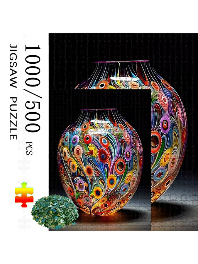 AZNM 3D-Marmor-Mosaik-Vasen-Puzzle, 1.000 Teile, Bunt / Mehrfarbig - Bild 7