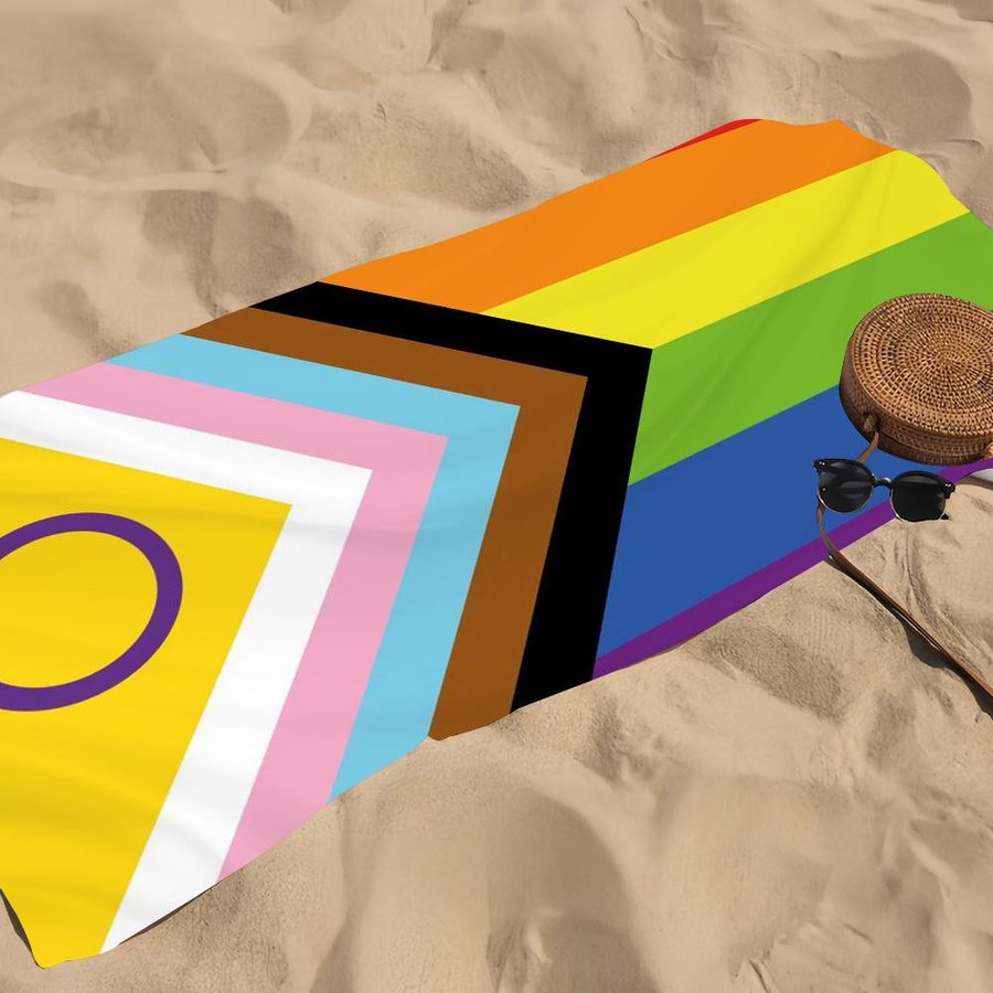 Shanika Chen Regenbogen Strandtuch LGBT Pride Month, schnelltrocknend und saugfähig, Mehrfarbig, Breite: 50 cm, Höhe: 100 cm - Bild 1