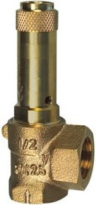 Riegler Eck-Sicherheitsventil aus Messing in Gold, Anschluss G 1/2, Ansprechdruck 5 bar - Bild 1