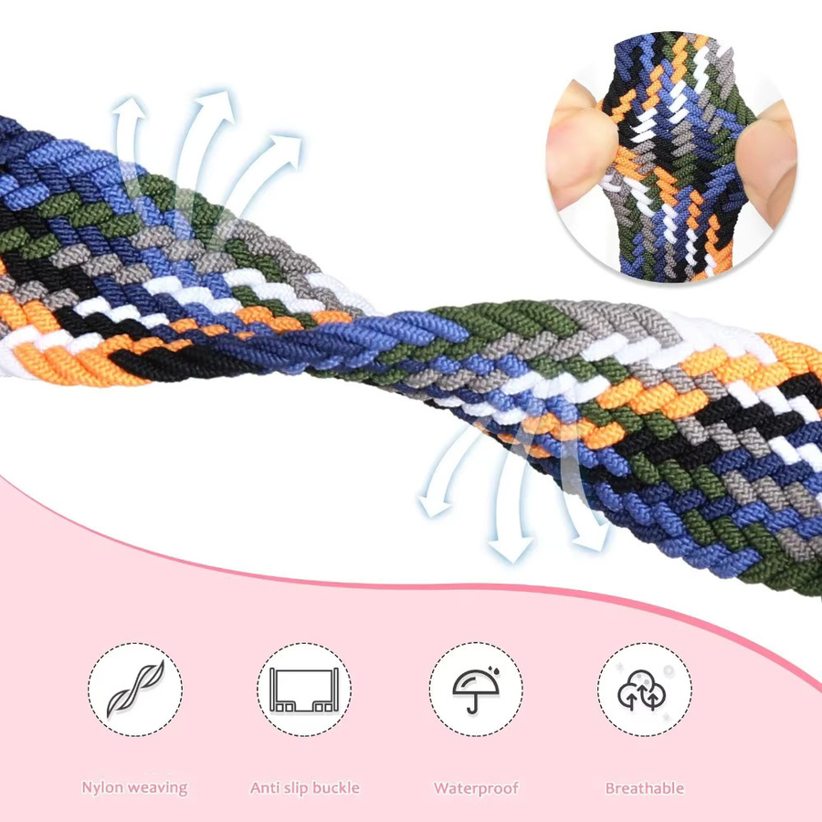Uhrenarmband Nylon, geflochten, Magnetverschluss, Bunt, Unisex - Bild 3