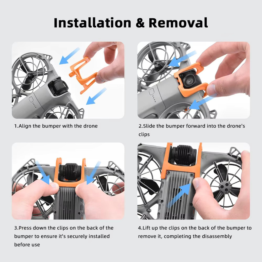 DJI NEO 2 Stoßfänger in Orange als Anti-Kollisions-Gimbal-Schutz und Schutzleiste für deine Drohne - Bild 4