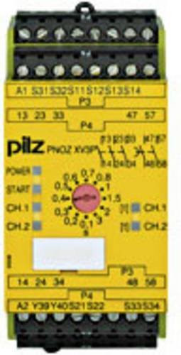 Pilz Sicherheitsschaltgerät PNOZ XV3P, Farbe Gelb, Betriebsspannung 24 V/DC, 3 Schließer (3n/o) und 2 Öffner (2n/o), B/H/T: 45 x 94 x 121 mm - Bild 1