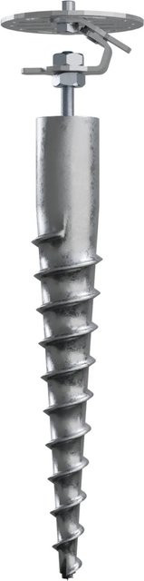 SunElements Erdschraubenfundament SunGarden 2.1 für 4 Erdschrauben in Silber - Bild 1
