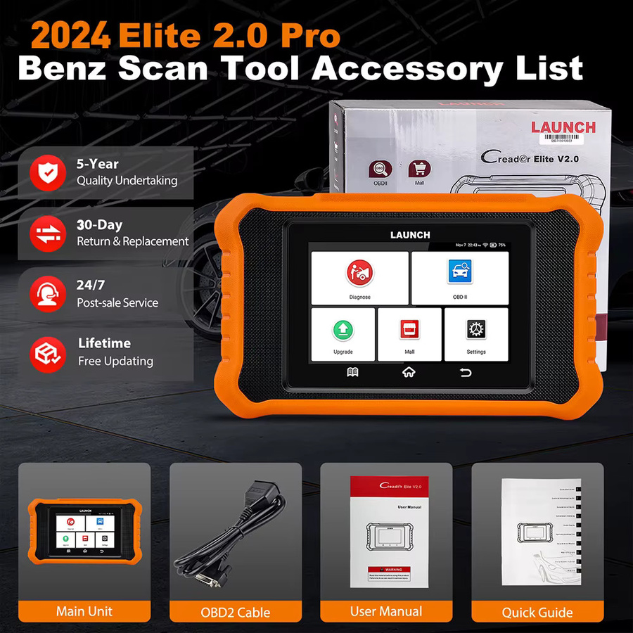 LAUNCH X431 Elite 2.0 Auto-Vollsystem-Diagnosetool mit OBD2-Scanner, aktiven Tests und ECU-Codierung - Bild 6