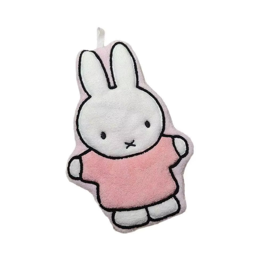 Miffy Kaninchen Handtuch in Pink, verdicktes Cartoon-Design für Badezimmer und Küche - Bild 3