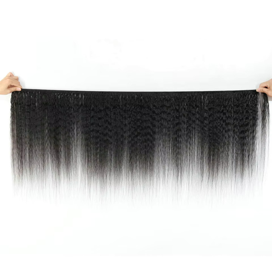 Fashowbeauty Kinky Straight Wave Echthaarverlängerungen, 12-32 Zoll, Damen - Bild 4