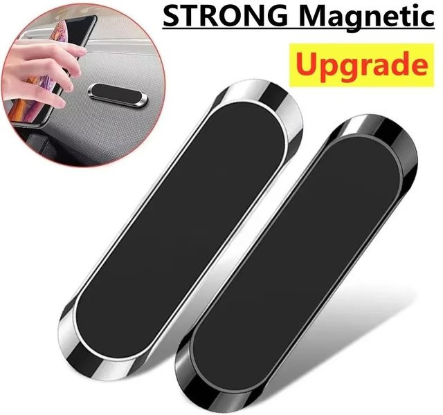 VORTNGLE Magnetische Auto Handy Halterung für das Dashboard in Schwarz im Mini Streifen Design für iPhone Samsung und Xiaomi - Bild 1