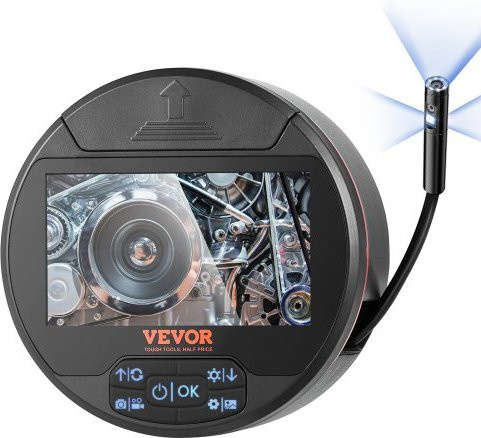VEVOR Borescope Endoskop Kamera mit Triple-Lens, 4,3 Zoll IPS Bildschirm, IP67 wasserdicht, Schwarz, 5 Meter Kabel mit 32GB SD-Karte - Bild 1