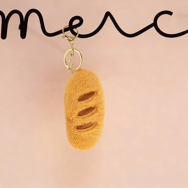 Yiran toy Cartoon Baguette Käse Plüsch Schlüsselanhänger, Stofftier, ab 14 Jahren - Bild 1