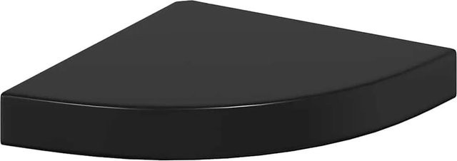 vidaXL Eck-Schweberegal in Hochglanz-Schwarz aus MDF, B/T/H: 25 x 25 x 3,8 cm - Bild 1