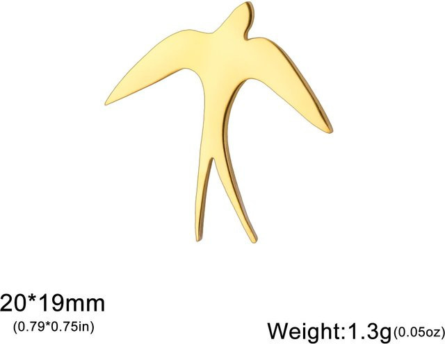 Broche Schwalbe, Edelstahl, Damen - Bild 1