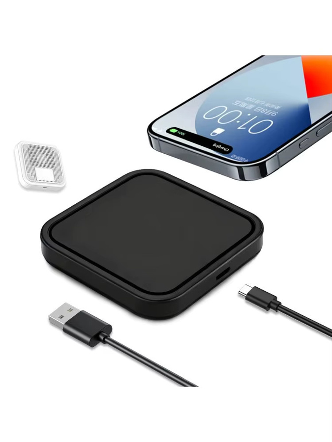 VIKEFON Kabelloses Ladegerät mit Kühlöffnung für iPhone, Samsung und Xiaomi in Schwarz - Bild 7