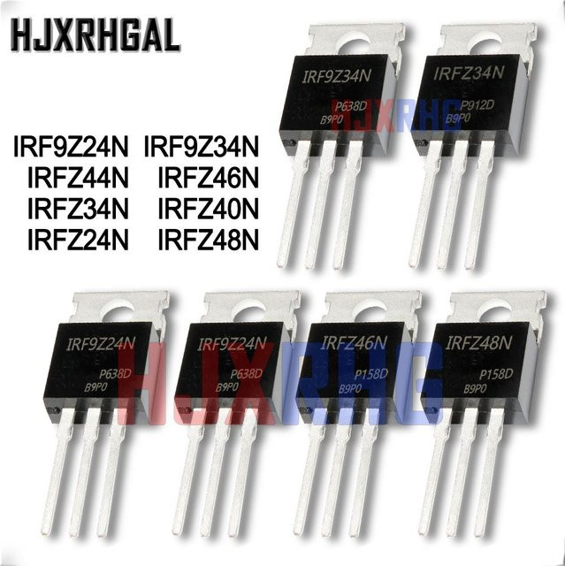 10er Set IRFZ44N N-Channel MOSFET Transistoren im TO-220 Gehäuse, Farbe: Schwarz - Bild 1