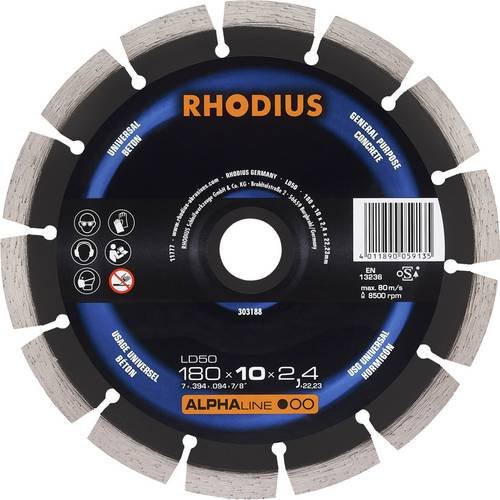 Rhodius LD50 303188 Diamanttrennscheibe für Beton in Blau - Bild 1