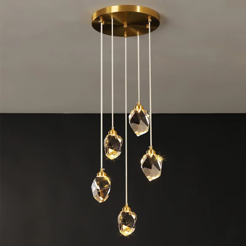 IRALAN LED Kristall Deckenleuchte Modern Nordic Design in Gold/Messing für Wohnzimmer und Schlafzimmer - Bild 1