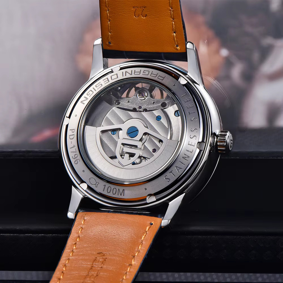 Pagani Design Armbanduhr, Automatik, Edelstahl, Blau, Roségold, 42 mm, Herren - Bild 5