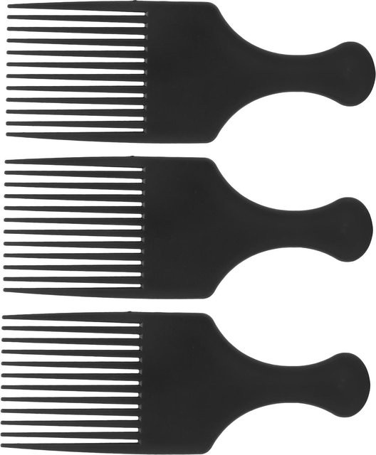 Koogeelife Afro Pick Kamm, 3 Stück, Schwarz, Herren - Bild 1
