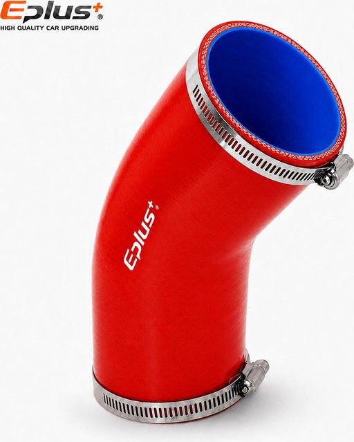 EPLUS Roter Silikonschlauch 45-Grad-Schlauchverbinder als universeller Ladeluftkühler-Adapter und Turbo-Rohradapter - Bild 1