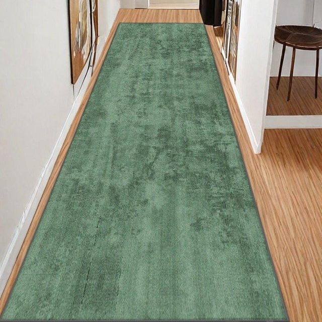 JGJG Flurteppich Läufer in Grün, Rutschfeste Bodenmatte für Flur, Wohnzimmer und Küche, B/T: 60 x 200 cm - Bild 1