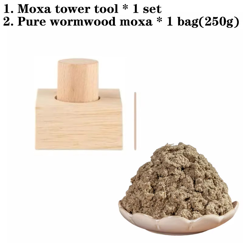FODRK Moxibustion Turm aus Holz, Wermut Moxa, TCM Therapie - Bild 6