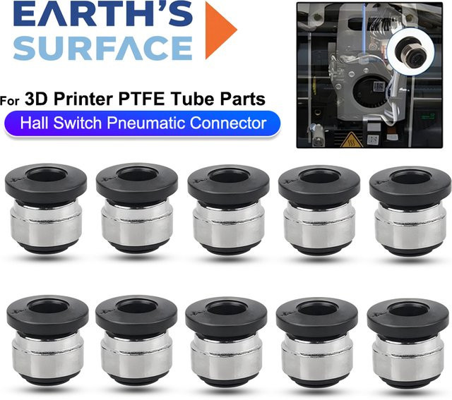 L93A Pneumatikverbinder für Bambu Lab X1 und P1 Serie, 1,75mm Filament-Extruder mit PTFE-Schlauch und Hall-Sensor für FDM 3D-Drucker - Bild 1