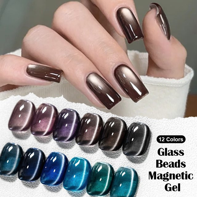 Mtssii Magnetischer Gel-Nagellack, Glitzer, 12 Farben - Bild 1