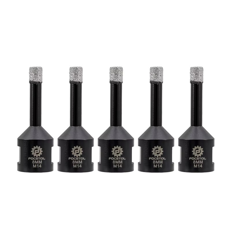 FOCSTOL 5-teiliges Diamantbohrer Set mit M14-Gewinde für Fliesen, Keramik, Marmor und Granit, Durchmesser: 6 mm, 8 mm und 10 mm - Bild 5