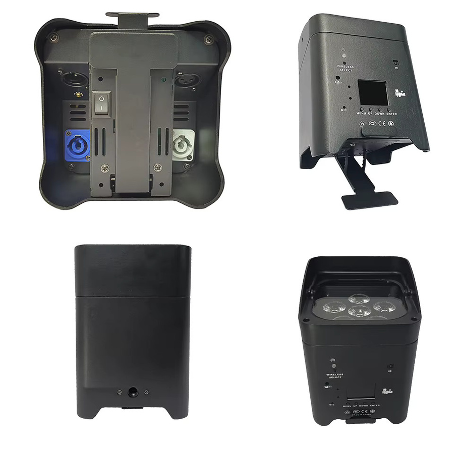 GOTSTAGE 4er-Set 6x18W RGBAW+UV LED Par-Scheinwerfer in Schwarz mit DMX-Fernbedienung und WLAN-Steuerung für DJ, Bar und Party - Bild 6