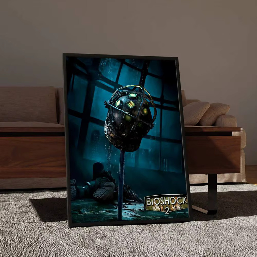 BioShock Retro Wandkunst Poster aus Kraftpapier für deine DIY Raumdekoration in Mehrfarben - Bild 5
