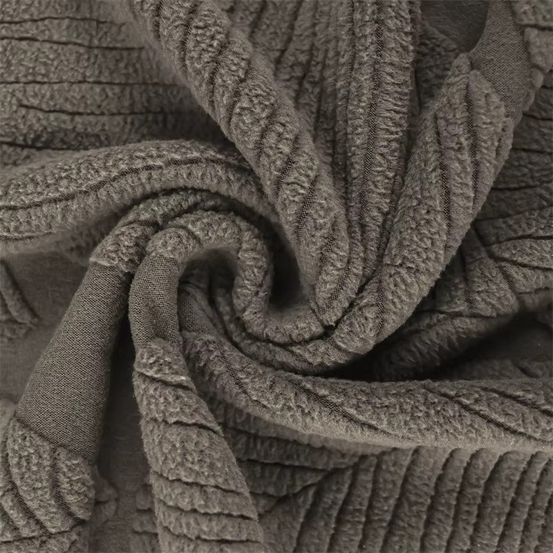 Yupartex Set elastische Stuhlbezüge mit Blattmuster Jacquard für runde Klapphocker - Bild 4