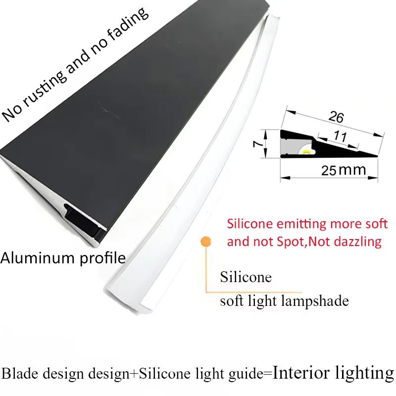 Khelse LED Aluminium Profil für Küchenschrankbeleuchtung in Silber mit 45 Grad Winkel zur Oberflächenmontage - Bild 3