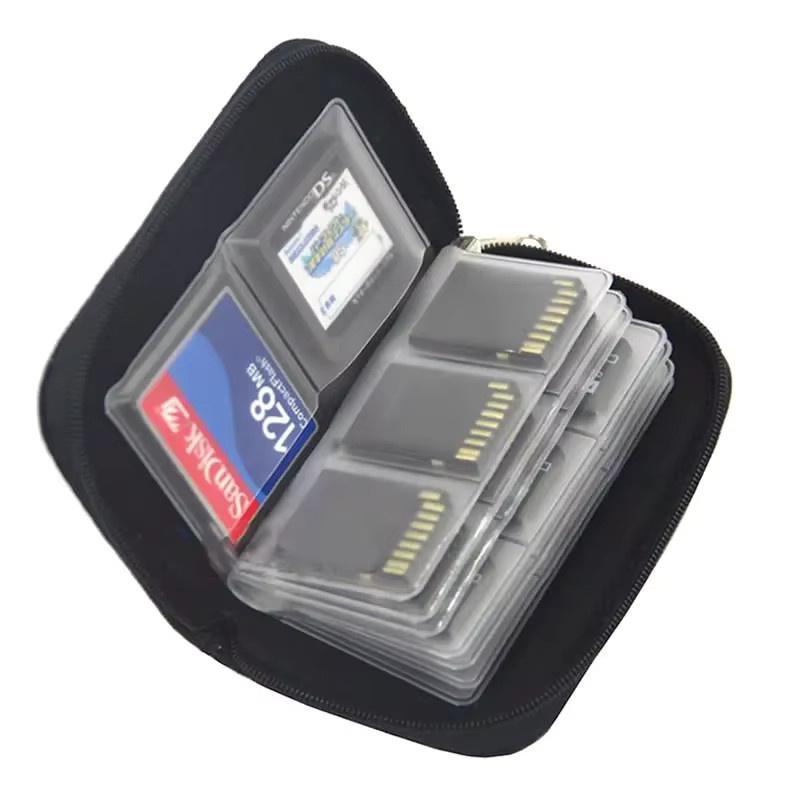 Speicherkartenetui in Schwarz mit 22 Steckplätzen für CF, SD, Micro SD, SDHC, MS und DS-Spielkarten - Bild 6