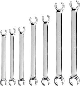 Kraftwerk Doppelringschlüsselsatz 7-teilig in Silber - Bild 1