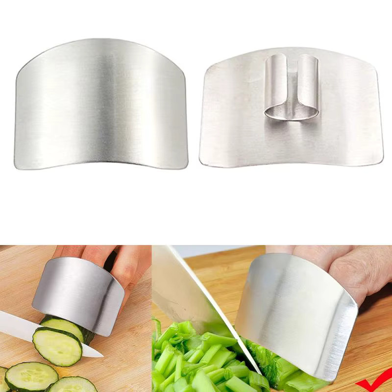 Edelstahl Fingerschutz in Silber für die Küche als Handschutz beim Schneiden mit dem Kochmesser - Bild 4