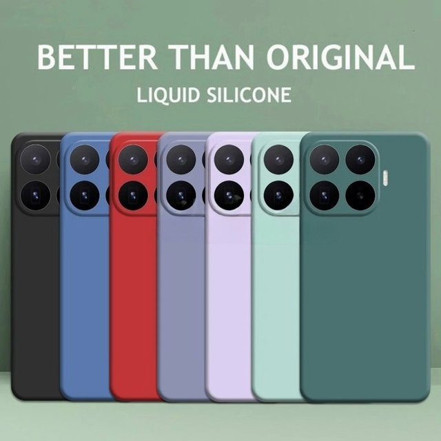 Xiaomi Schutzhülle aus weichem Flüssig-Silikon-Gummi für Xiaomi 17 T Pro Max 15 14 T 13 Pro in Schwarz - Bild 1