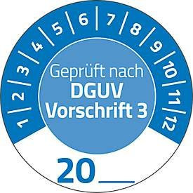 Avery Zweckform 7909 Prüfplaketten DGUV Vorschrift 2024 zum Selbereintragen, blau, Ø 30 mm, 80 Stück - Bild 1