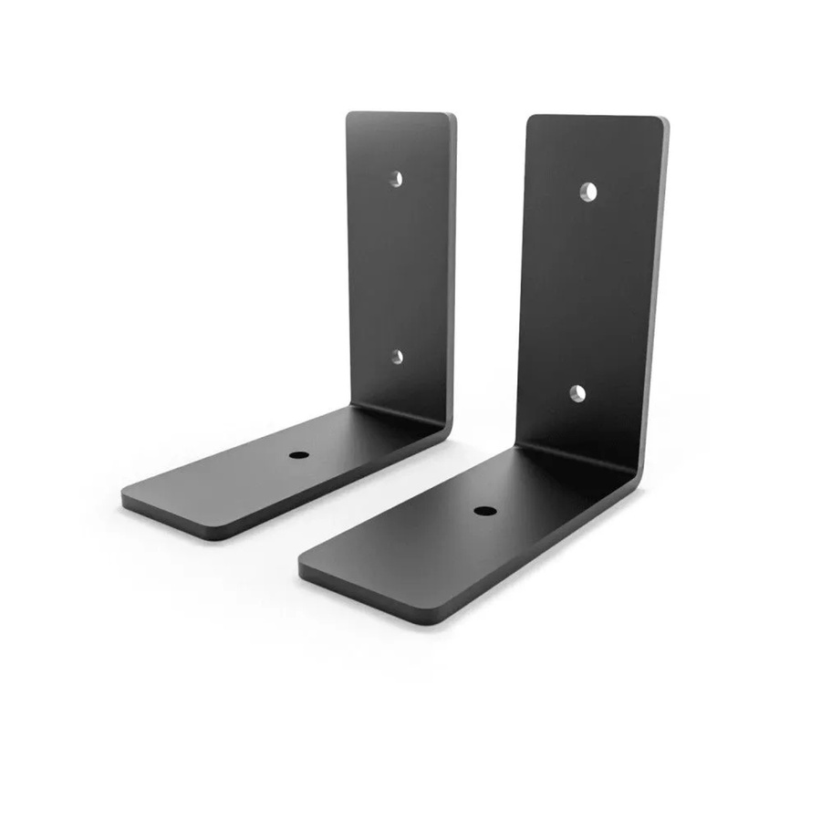 HEVVA Regalwinkel FREIBERG 2er Set Schwarz Matt aus Metall Tiefe: 10 cm - Bild 2