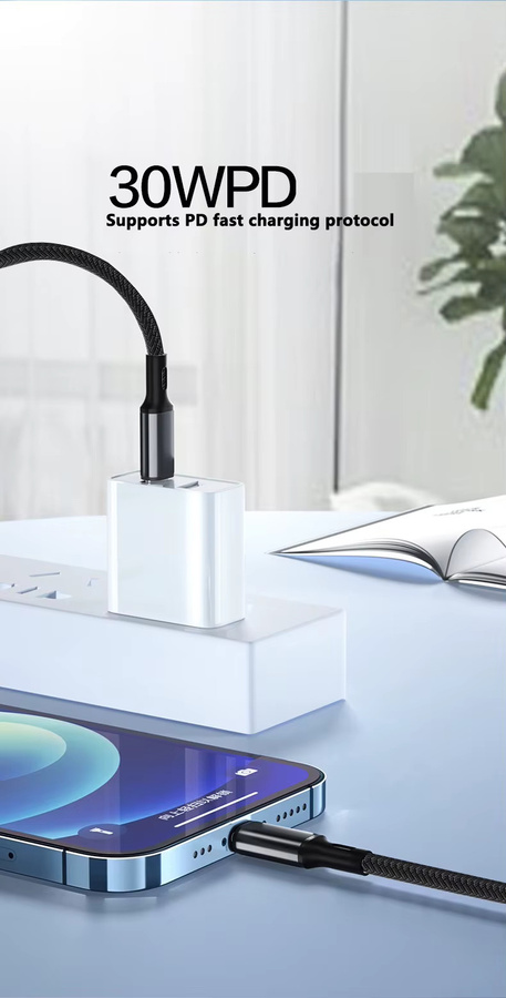 PD 30W USB-C Schnellladegerät für iPhone in Schwarz - Bild 3