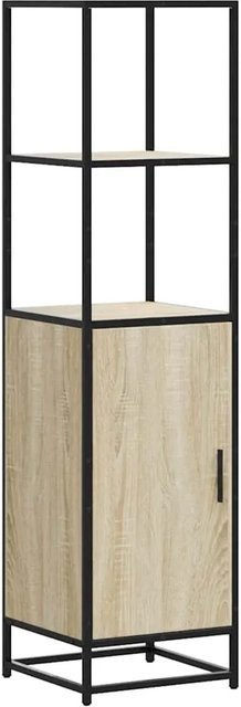 vidaXL Highboard Sonoma-Eiche mit Metall, Farbe Braun, B/T/H: 35,5 x 35 x 139 cm - Bild 1