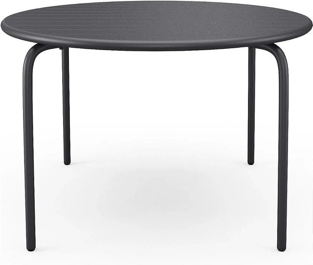 Gartentisch Mirmande von Vente-unique in Anthrazitgrau, runder Metalltisch mit Durchmesser: 110 cm - Bild 1