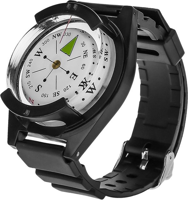 Armbanduhr, Kompass, Gummi Armband, Unisex - Bild 1