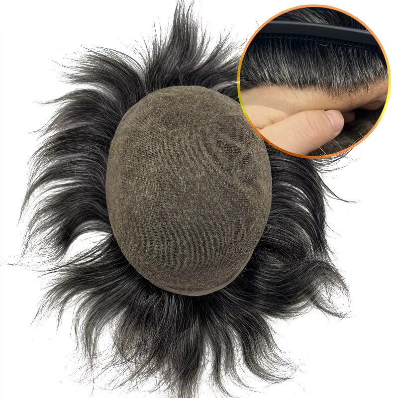 HRF Toupee Echthaar-Ersatzsystem aus französischer Spitze, Herren - Bild 2