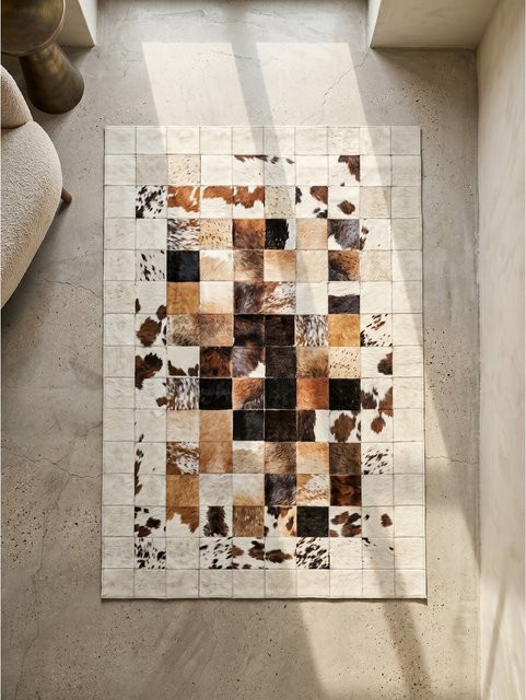 Waschbarer Flachwebteppich PIZOL von Kadima Design im Patchwork-Vintage-Stil, Weiß/Mehrfarbig, B: 140 cm, T: 200 cm - Bild 1