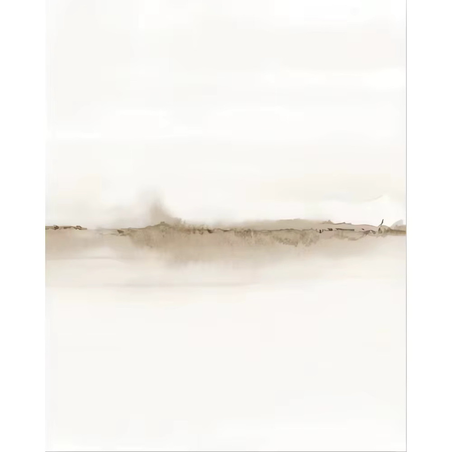 AZNM Abstrakte Aquarell-Landschaftsmalerei auf Leinwand, minimalistisches Wandbild in Beige für Wohnzimmer und Schlafzimmer - Bild 2